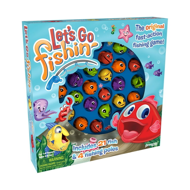 Let's Go Fishin' Fishing Toy Classic Board Game for Kids Age 4 Pressman 2015 for sale online